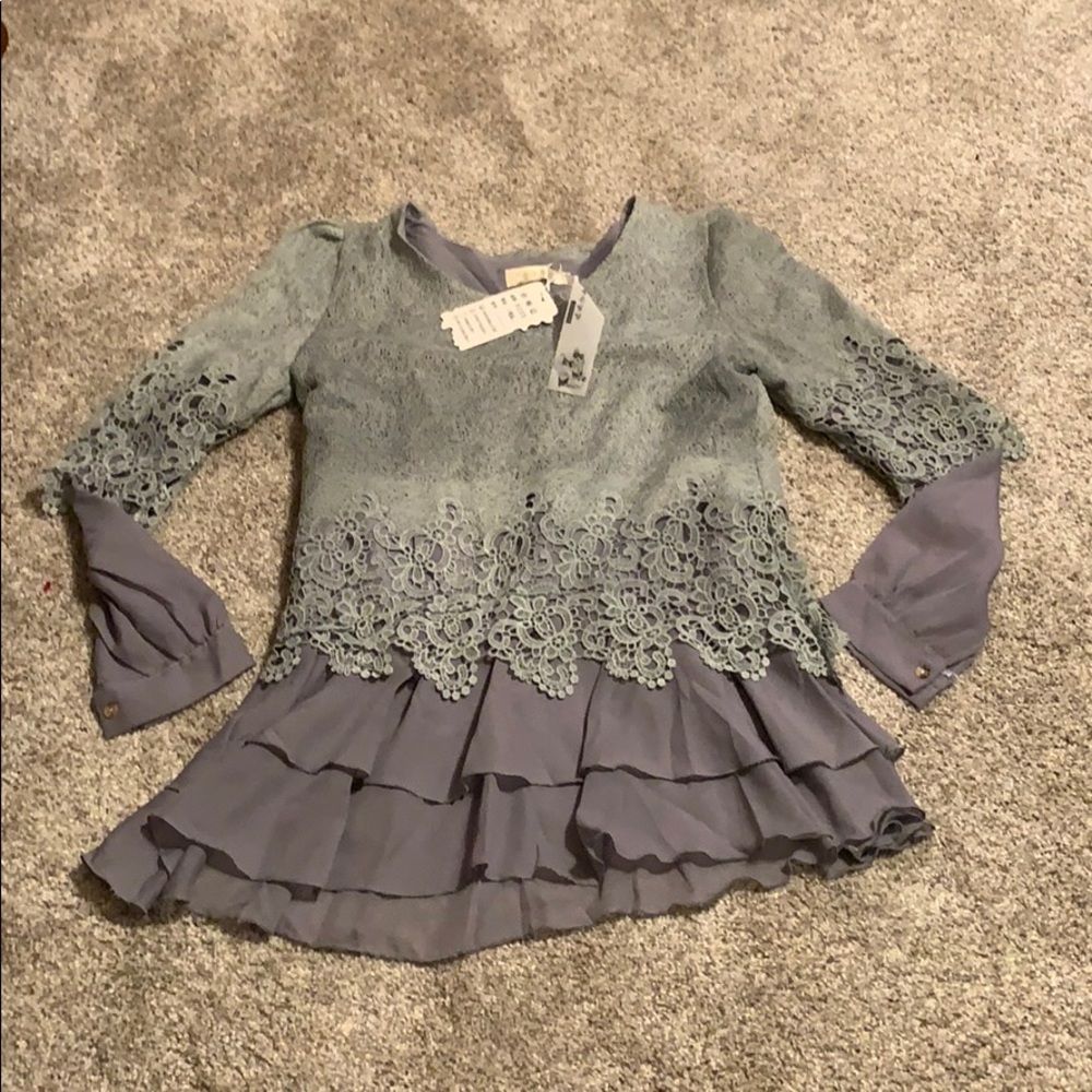 NWT dress shirt size large gray